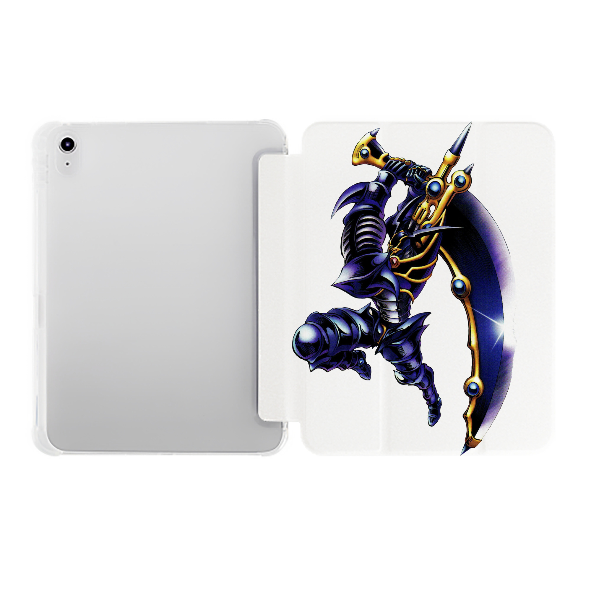 （画像用） 遊☆戯☆王 Yu-Gi-Oh! IPad ケース ペン収納付き 三つ折りスタンド PUレザー×シリコン 対応機種9.5/10.5/10.9インチ